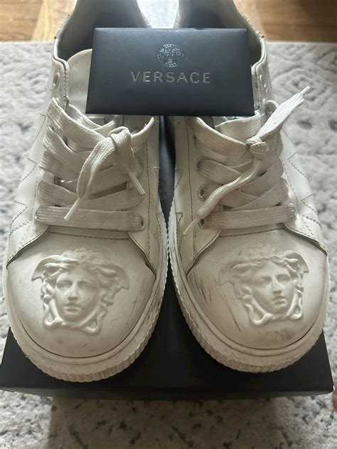 versace sneakers medusa white|Versace platform medusa.